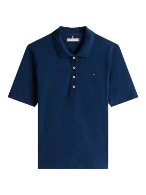 TOMMY HILFIGER: Polos  - Polo - Bleu Foncé