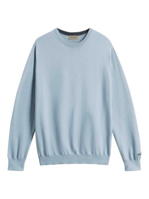 WOOLRICH: crew necks - Logo Cotton Crewneck