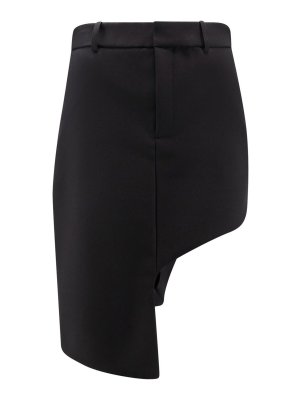 COPERNI: mini skirts - Asymmetrical skirt in crack