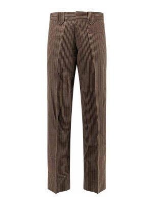 ENFANTS RICHES DÉPRIMÉS: casual trousers - Linen mixed trousers with striped motif
