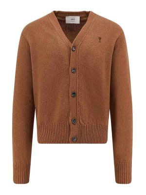 AMI PARIS: cardigans - Cardigan In Cashmere