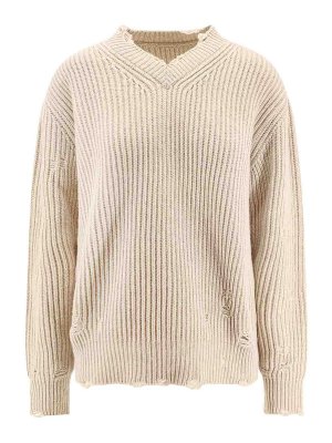 MM6 MAISON MARGIELA: boat necks - Strike in mixed wool with disinset effect