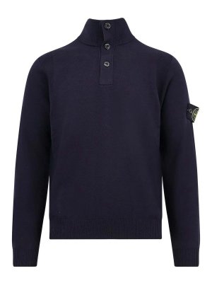 STONE ISLAND: Col bateau - Pull Col Bateau - Bleu