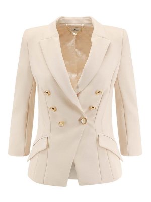 ELISABETTA FRANCHI: blazers - Fitted blazer with logoed buttons