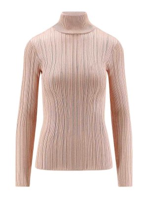 ELISABETTA FRANCHI: boat necks - High neck shirt in metallic fabric