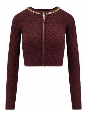 ELISABETTA FRANCHI: Cardigans - Cardigan - Bordeaux