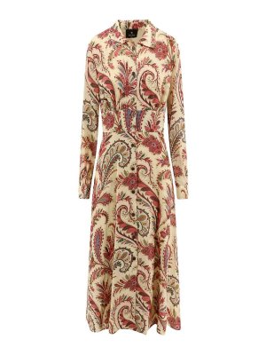 ETRO: maxi dresses - Vestito/Chemisier In Viscosa Multicolore