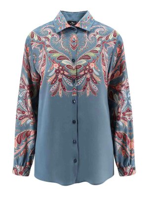 ETRO: shirts - Silk shirt with Paisley print