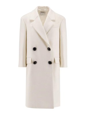 GIVENCHY: short coats - Double -breasted coat in wool