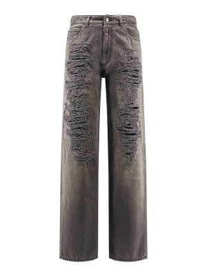 MM6 MAISON MARGIELA: Bootcut - Bootcut Jeans - Schwarz