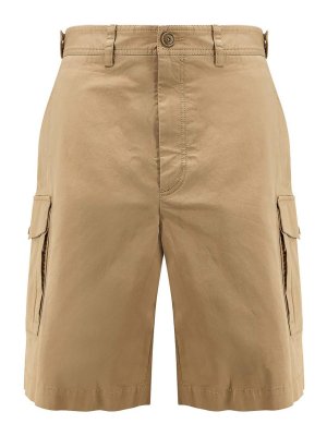 MONCLER: pantaloni shorts - Bermuda Cargo In Cotone