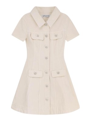 Self Portrait: short dresses - Vestito Corto In Denim