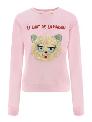 VALENTINO: Sweatshirts & Sweaters - Cotton sweatshirt Le Chat de la Maison