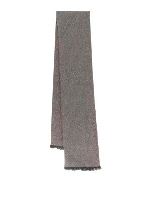 BRUNELLO CUCINELLI: scarves - Cashmere mixed scarf with lurex profiles