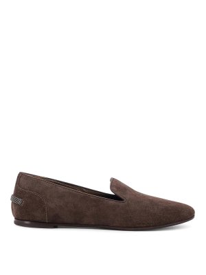 BRUNELLO CUCINELLI: Mocasines y Zapatillas - Mocasines - Marrón Oscuro