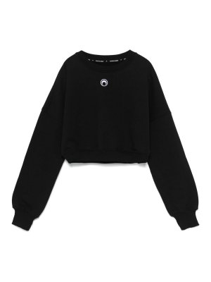 MARINE SERRE: Sweatshirts & Sweaters - Moon Cropped Sweatshirt
