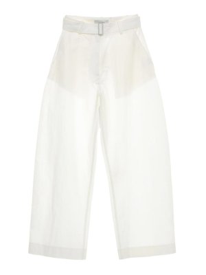 STUDIO NICHOLSON: pantaloni casual - Pantaloni di cotone a gamba rotonda