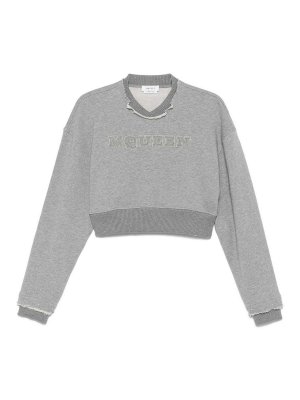 ALEXANDER MCQUEEN: Sudaderas y suéteres - Sudadera - Gris
