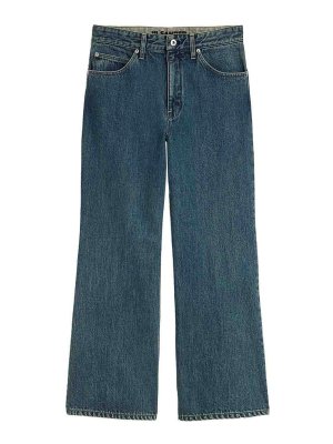 JIL SANDER: Bootcut - Bootcut Jeans - Blau