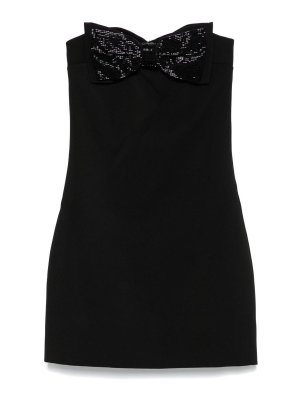Self Portrait: short dresses - Bow Detail Mini Dress