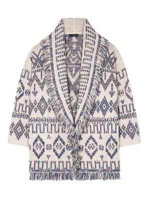 ALANUI: cardigan - Grunge Beat Wool Cardigan