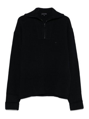 EMPORIO ARMANI: Cuellos altos y polos - Suéter Con Cuello Alto - Azul