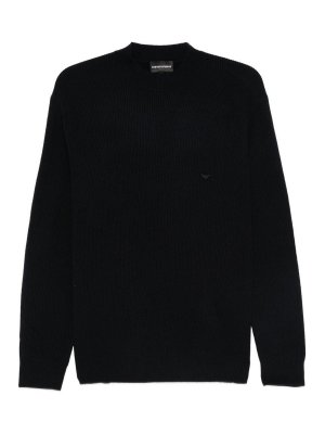 EMPORIO ARMANI: Pull col rond - Pull Col Rond - Bleu