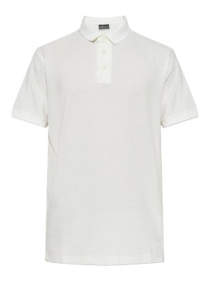 EMPORIO ARMANI: polo shirts - Printed Cotton Polo Shirt