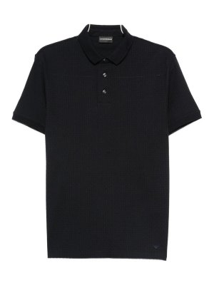 EMPORIO ARMANI: polo shirts - Printed Cotton Polo Shirt