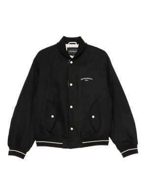 EMPORIO ARMANI: casual jackets - Logo Nylon Bomber Jacket