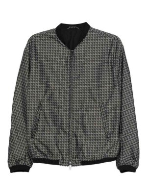 EMPORIO ARMANI: casual jackets - Allover Logo Bomber Jacket