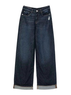 EMPORIO ARMANI: jeans bootcut - Jeans in denim a gamba larga