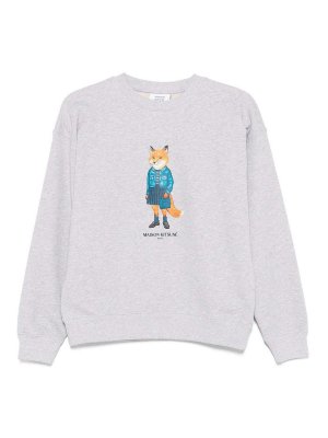 MAISON KITSUNÉ: Sweatshirts & Sweaters - Dressed Fox Cotton Sweatshirt
