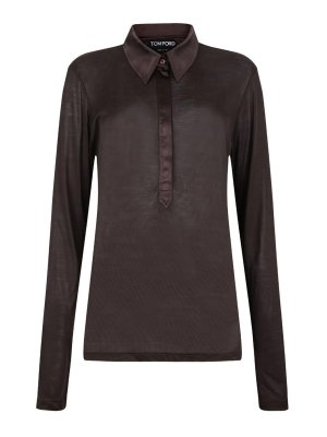 TOM FORD: polo shirts - Silk Polo Shirt