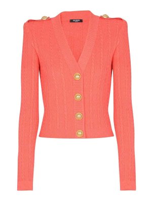 Balmain: Cardigans - Cardigan - Orange