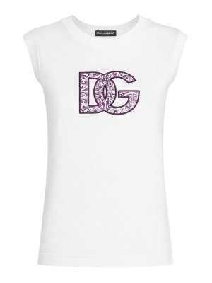 DOLCE & GABBANA: t-shirts - Logo Cotton T-Shirt