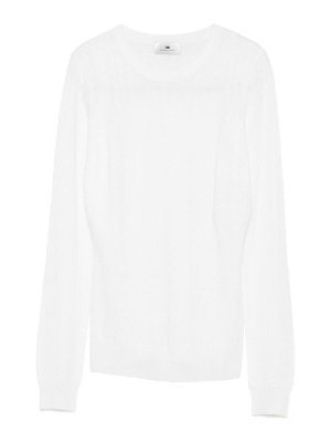 ELISABETTA FRANCHI: crew necks - Wool Blend Crewneck Sweater