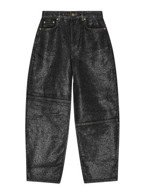 GANNI: bootcut jeans - Organic Cotton Denim Jeans