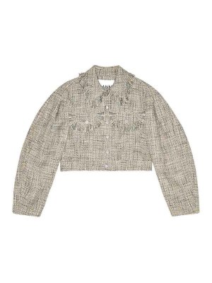 GANNI: casual jackets - Tweed Jacket