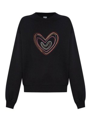 PS BY PAUL SMITH: Sweatshirts & Sweaters - Swirl Heart Cotton Sweatshirt