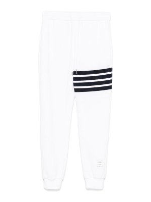 THOM BROWNE: tracksuit bottoms - 4Bar Cotton Sweatpants