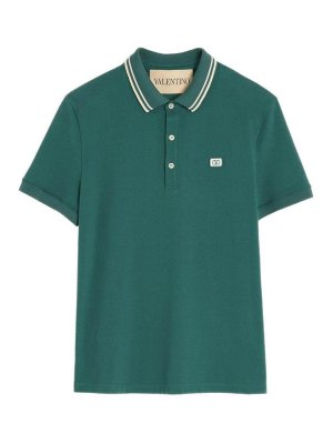 VALENTINO: polo shirts - Vlogo Signature Cotton Polo Shirt