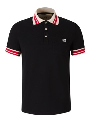 VALENTINO: polo shirts - Vlogo Signature Cotton Polo Shirt
