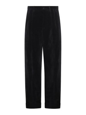 VALENTINO: casual trousers - Cotton And Linen Blend Trousers