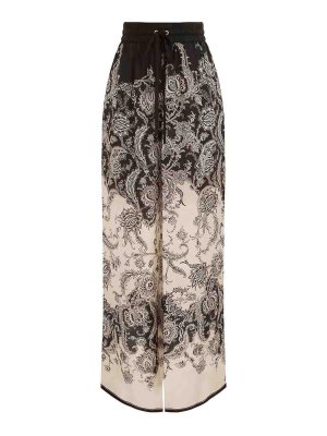 ZIMMERMANN: casual trousers - Rhiannon Printed Silk Trousers