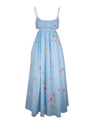 ZIMMERMANN: maxi dresses - Lucky Printed Cotton Maxi Dress