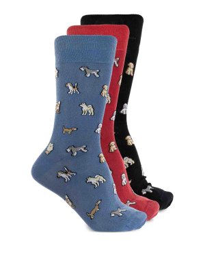 PAUL SMITH: calze - Calzini stampati - 3 pacchetti