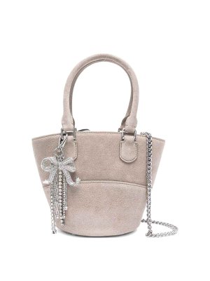 Self Portrait: cross body bags - Suede Tote Bag