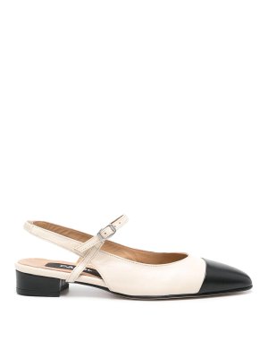 CAREL PARIS: ballerine - Balletti slingback in pelle oceano