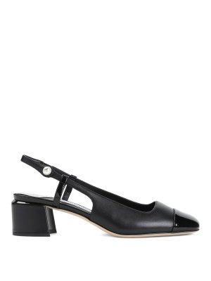 JIMMY CHOO: court shoes - Elisa Patent Leather Slingback Pumps